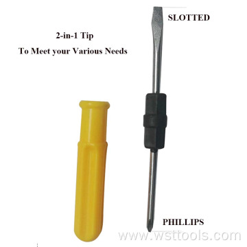 Yellow Screwdriver with Non-slip Plastic Handle